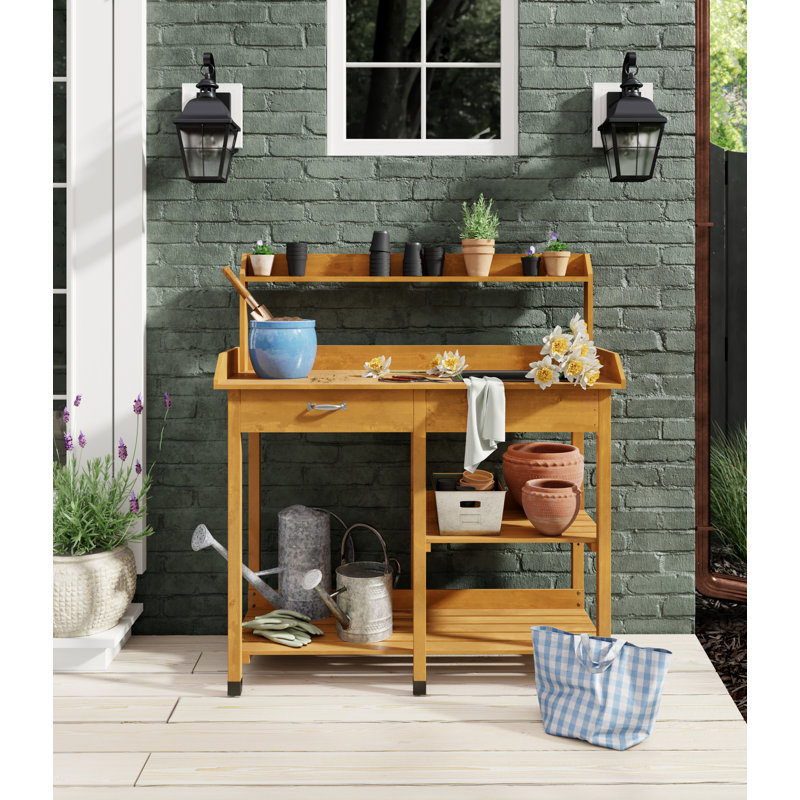 Loon Peak® Jackson Fir Potting Bench & Reviews Wayfair